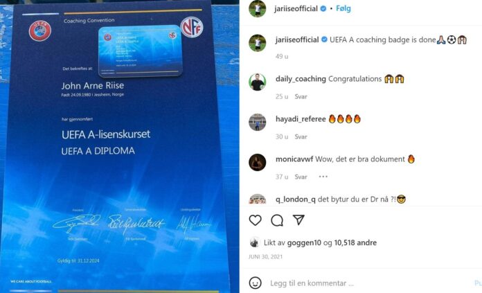 John Arne Riise bevis