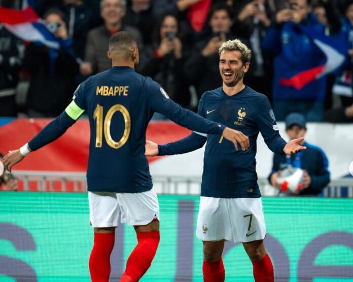 Kylian Mbappe og Antoine Griezmann