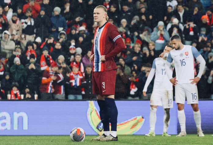 Haaland i aksjon for Norge