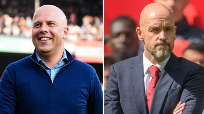Arne Slot og Erik ten Hag1
