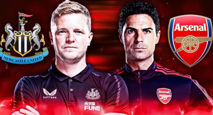 Eddie Howe og Mikel Arteta
