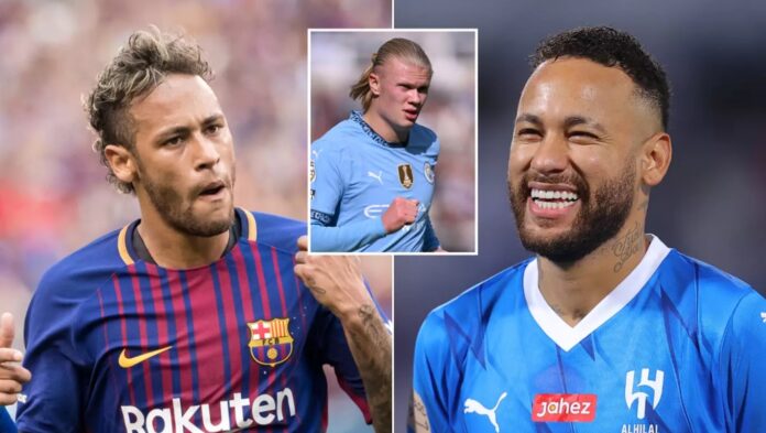 Ung og Gammel Neymar samt Erling Braut Haaland i smått