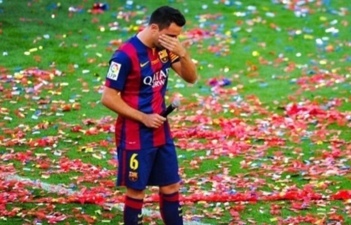 Xavi tar farvel med Barcelona