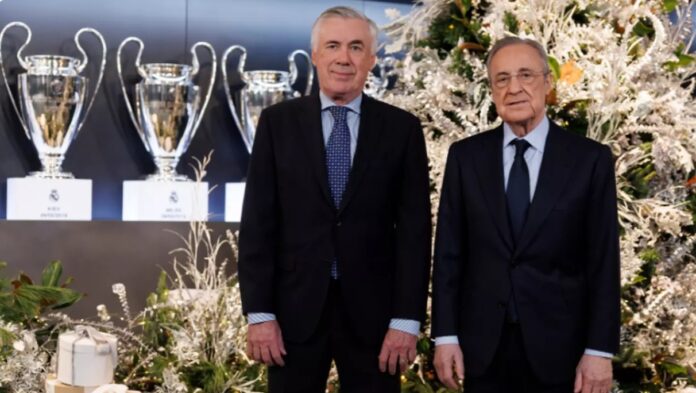 Carlo Ancelotti og Florentino Perez