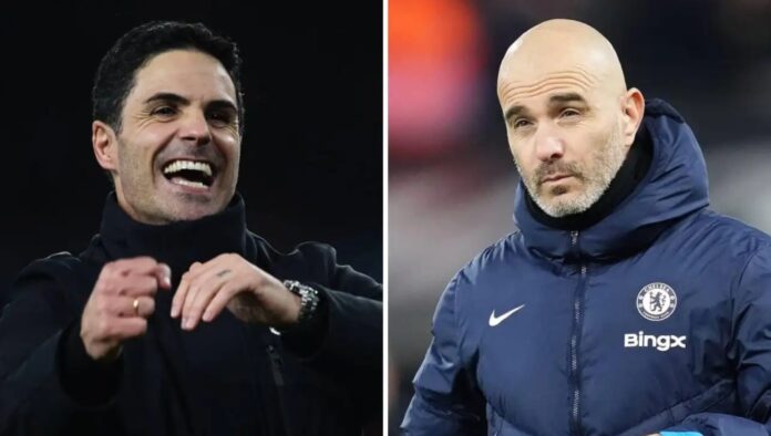 Mikel Arteta og Enzo Maresca