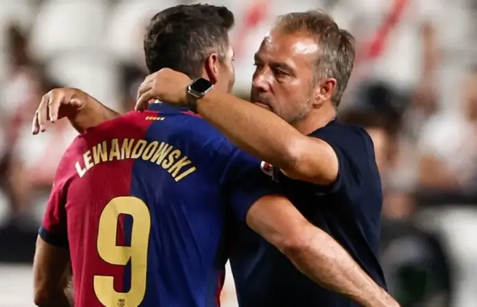 Robert-Lewandowski-og-Hansi-Flick