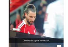 Erling Haaland «vitser» i retning mot tidligere lagkamerat Szoboszlai under Liverpool mot Barnsley