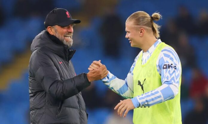 Jürgen Klopp og Erling Haaland
